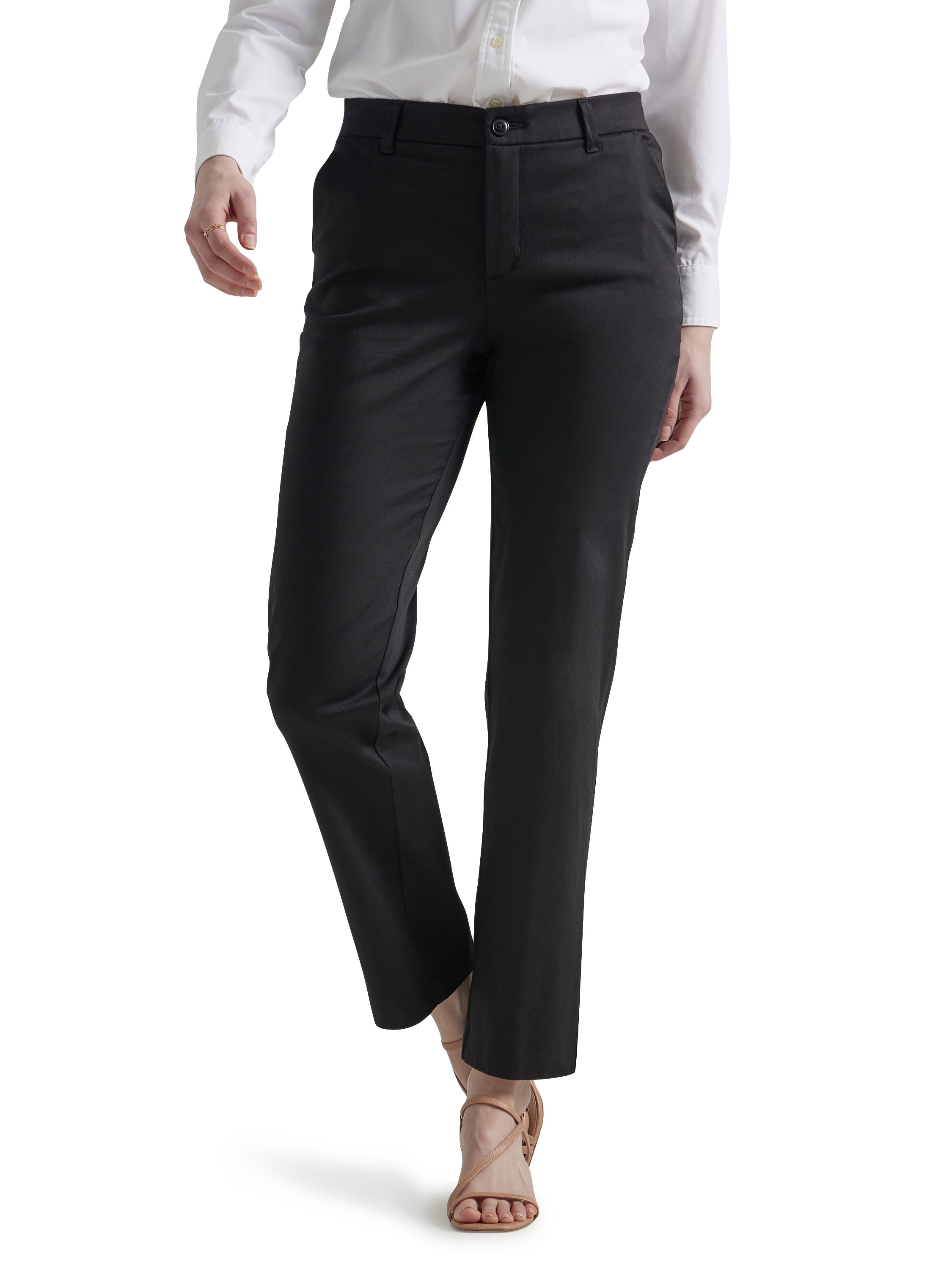 Buy STOP Black Mix Stripes Regular Fit Viscose Women's Formal Pants |  Shoppers Stop